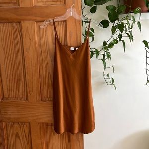 Elegant Brown Slip Dress